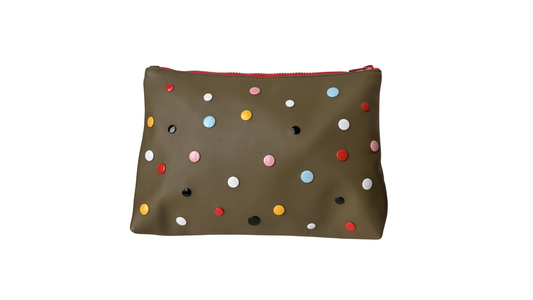 ZIP POUCH L COLOURS DOTS