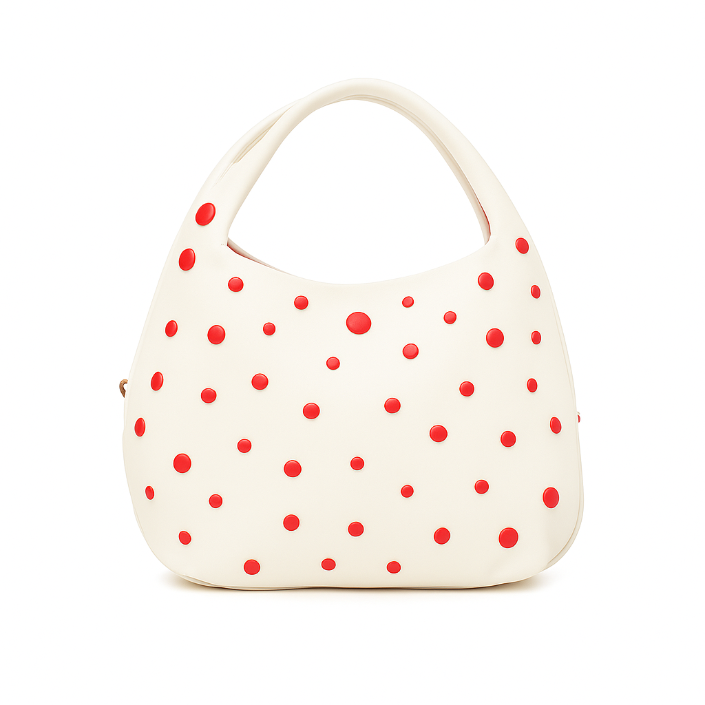 Tokyo leather blanco puntos rojos