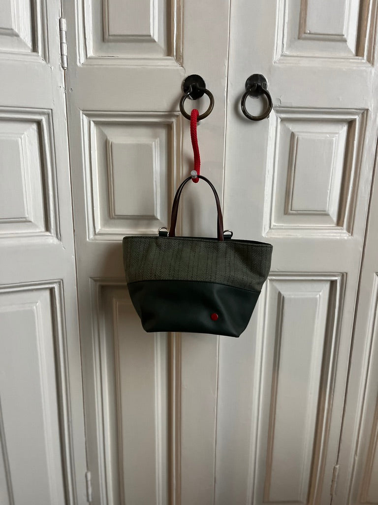 TOTE MINI GREEN TWEED