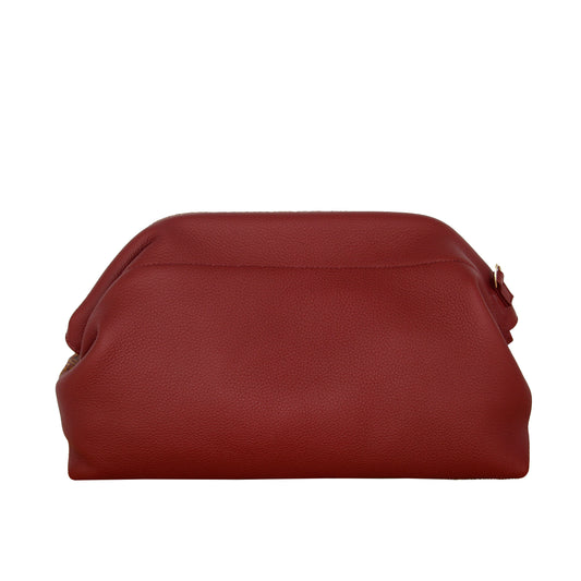 CLUTCH BURGUNDY BROWN