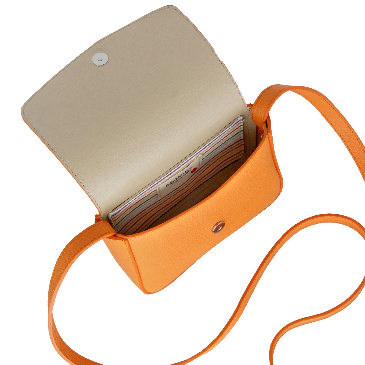 Bandolera Orange Leather