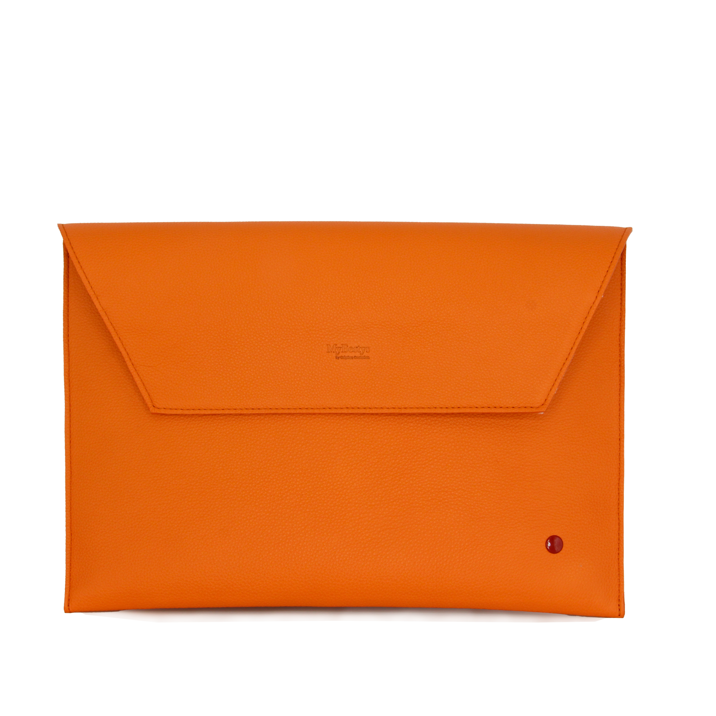Funda Laptop Orange Leather