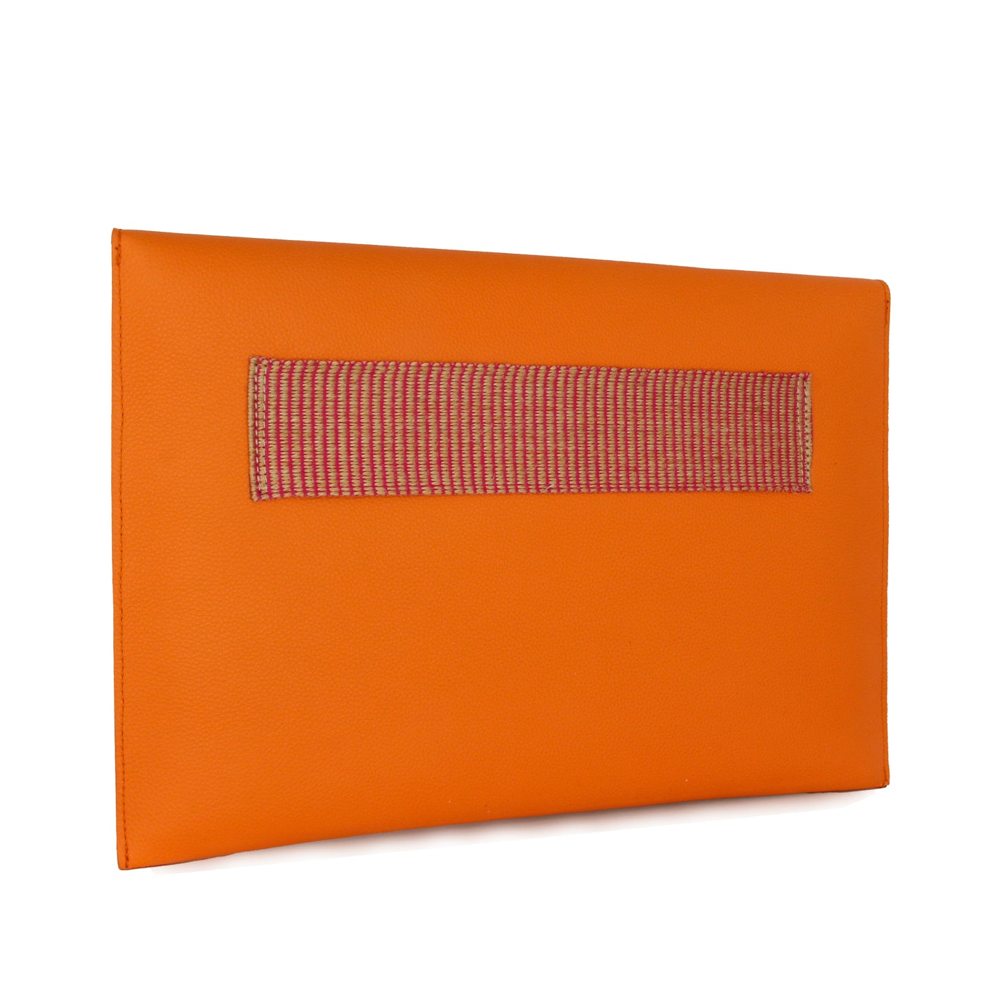 Funda Laptop Orange Leather