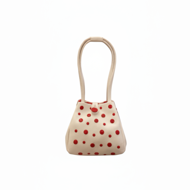 Bombonera leather red dots