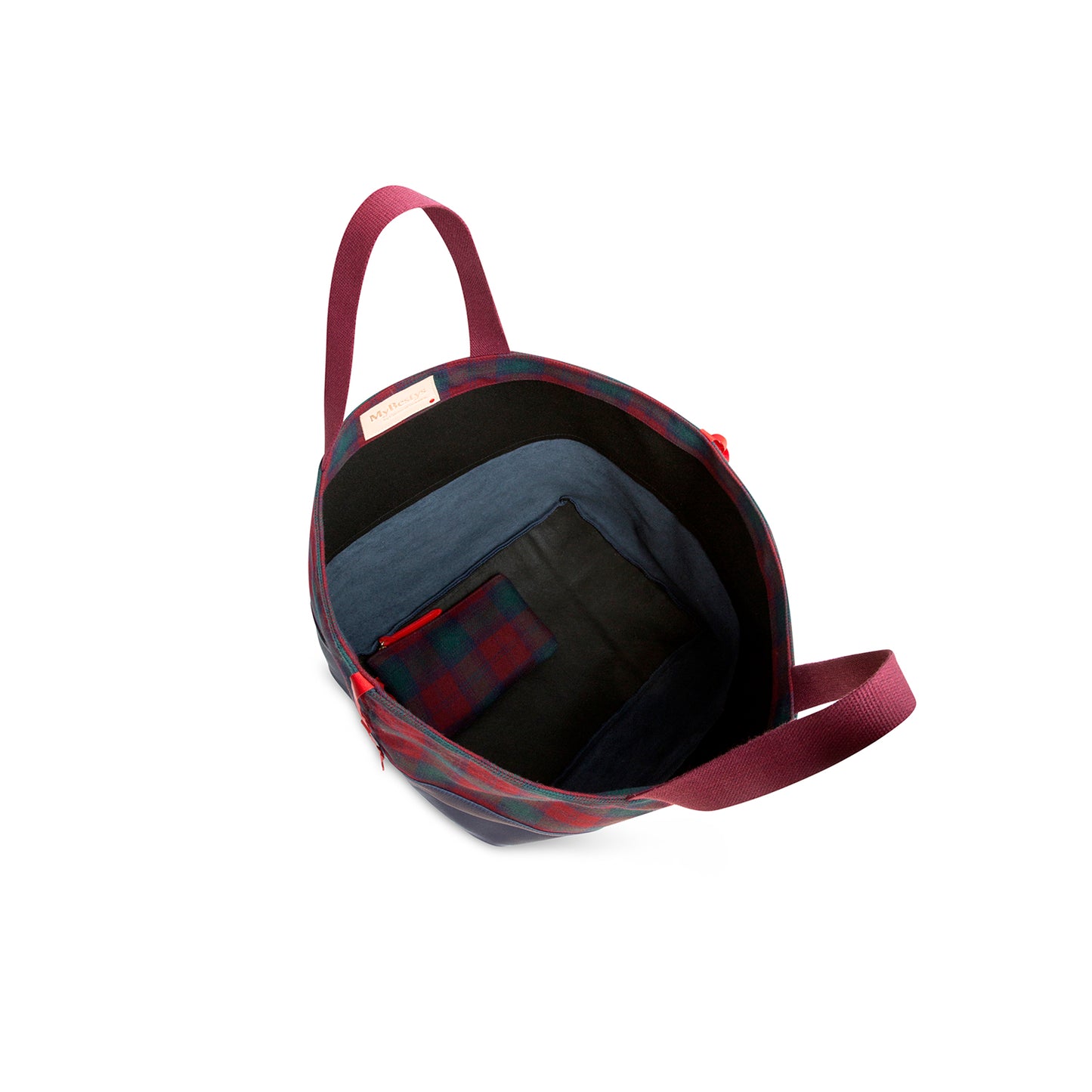 TOTE LARGE TARTAN GRANATE