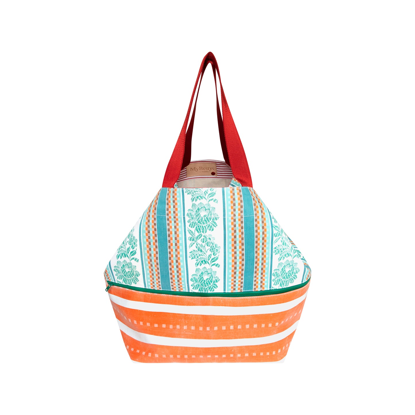 TOTE BOAT WITH ZIP ORANGE