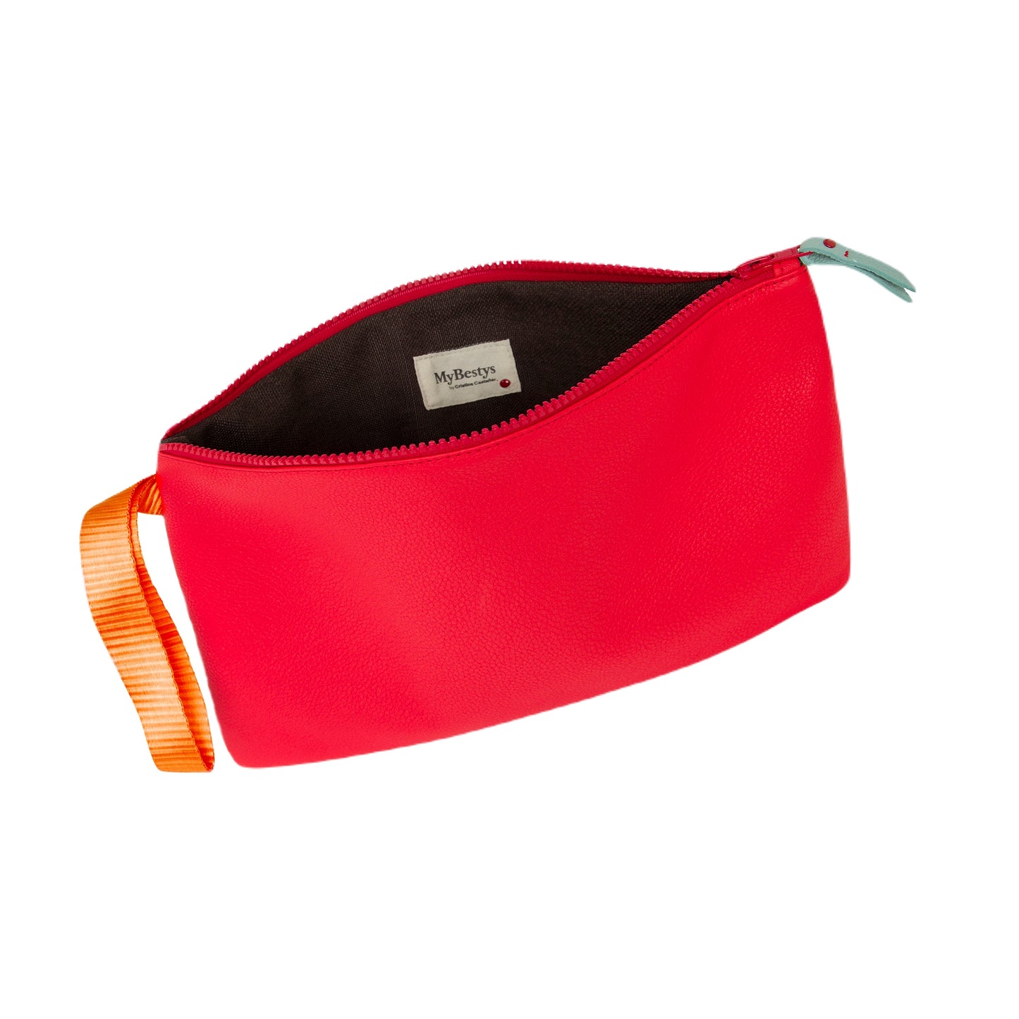 ZIP POUCH M Red and Maroon
