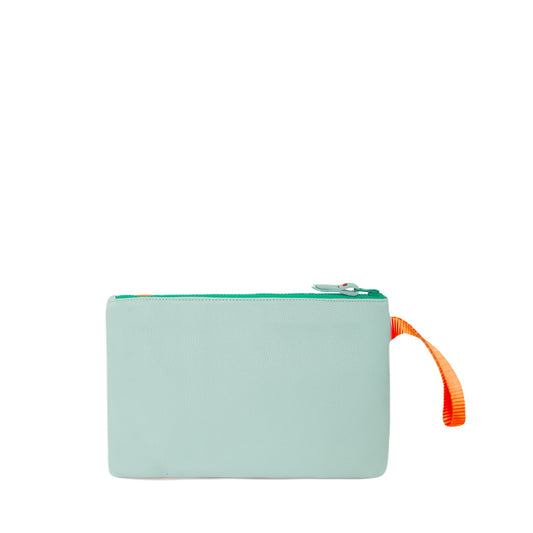 ZIP POUCH M ORANGE AND BLUE