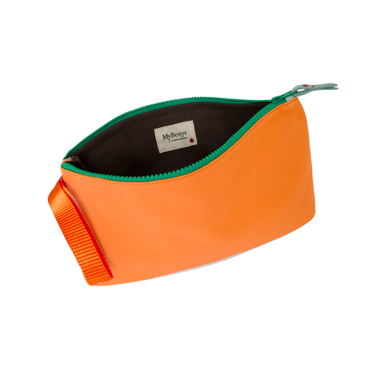 ZIP POUCH M Orange and Blue
