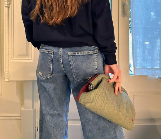 CLUTCH BURGUNDY GREEN