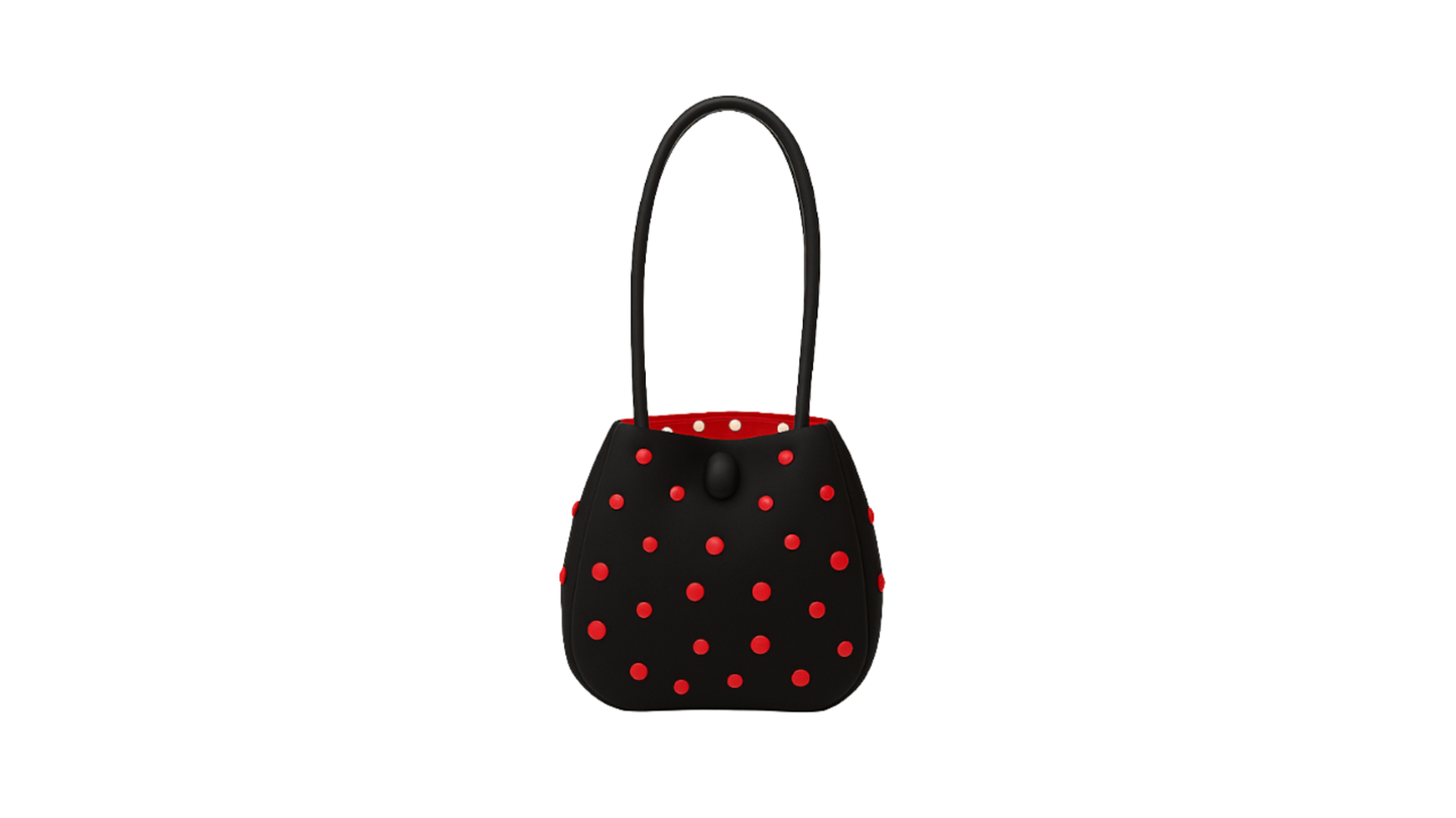 Bombonera leather red dots