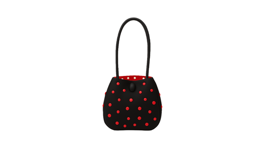 BOMBONERA COTTON BLAK-RED DOTS