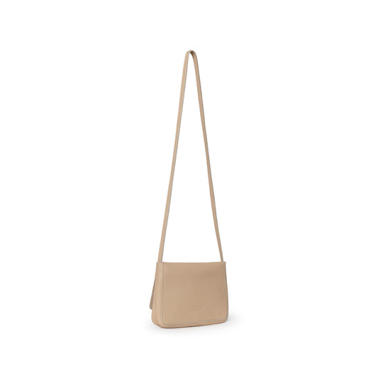 Bandolera cuir beige