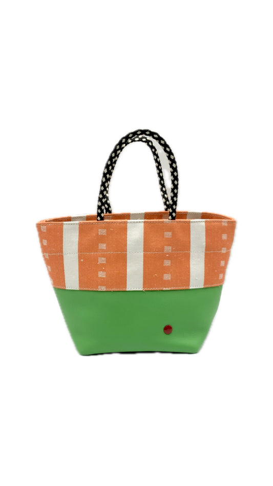 MINI TOTE GREEN LEATHER