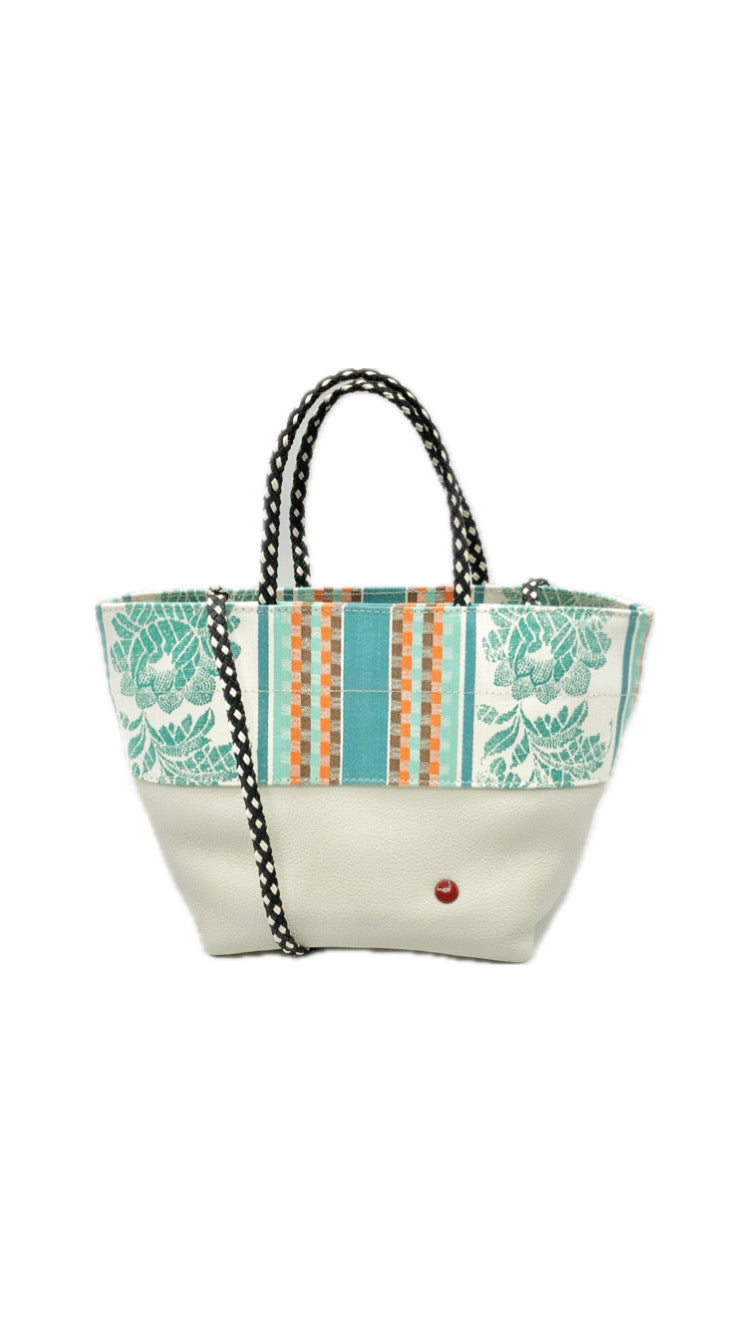 MINI TOTE WHITE LEATHER