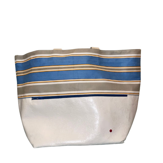 Tote boat white-blue