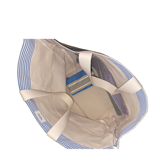 Tote boat white-blue