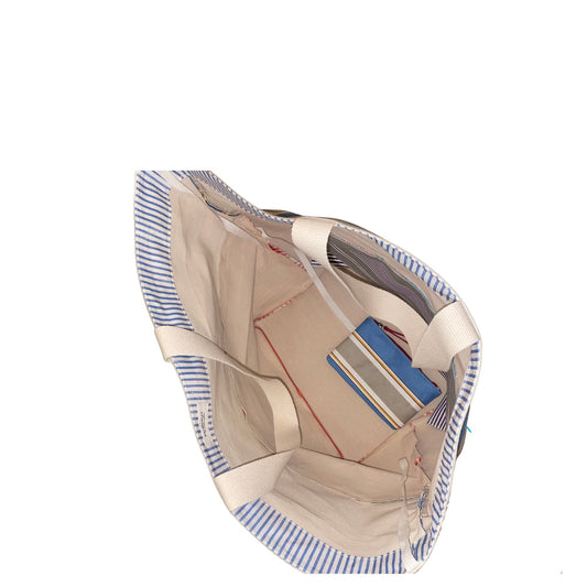 Tote boat orange-blue