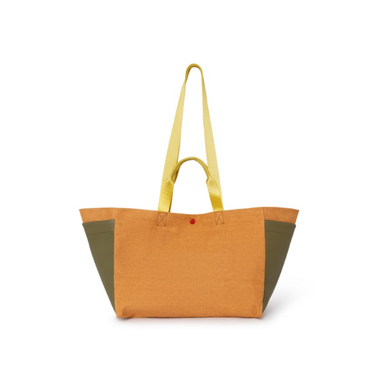 TOTE  HORIZONTAL COTTON ORANGE BICOLOR