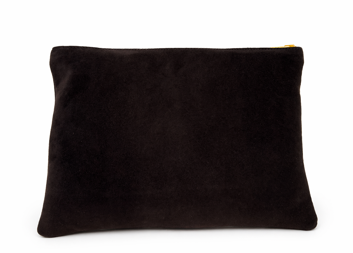 Zip pouch stripe M brown