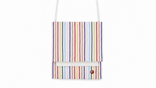 MULTICOLOR STRIPED CROSSBODY BAG
