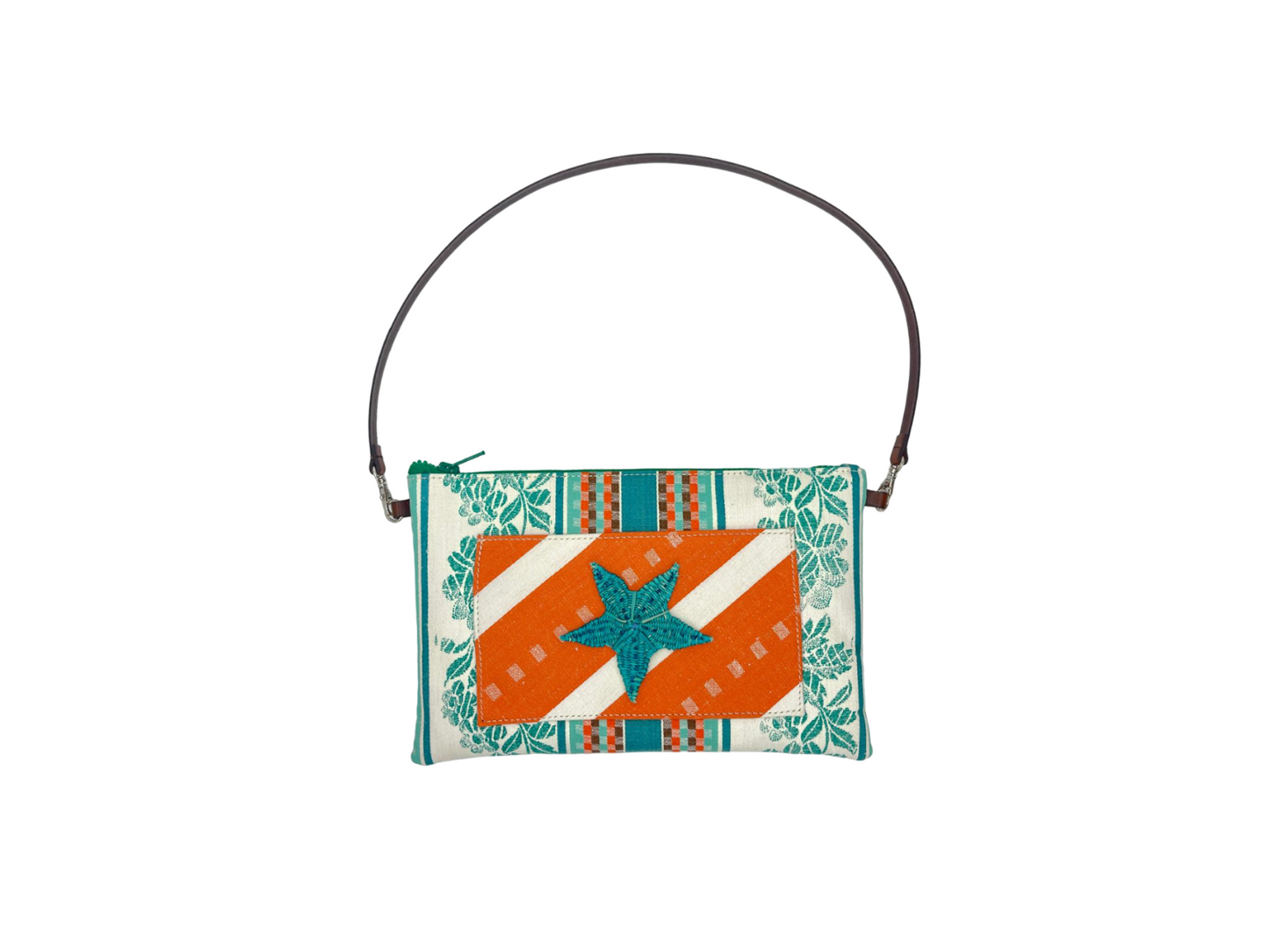 ZIP POUCH M SUMMER STARFISH GREEN