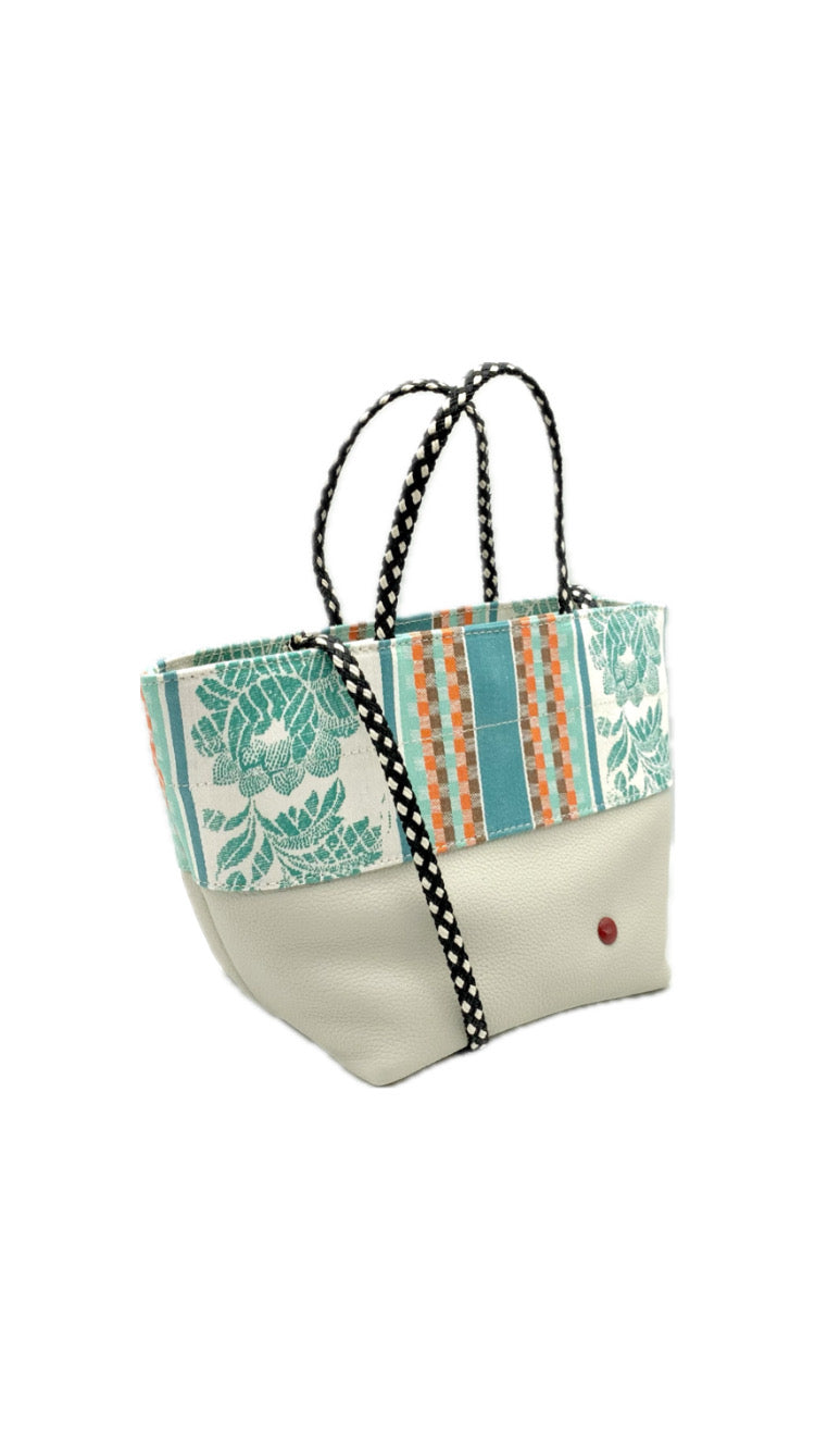 MINI TOTE WHITE LEATHER