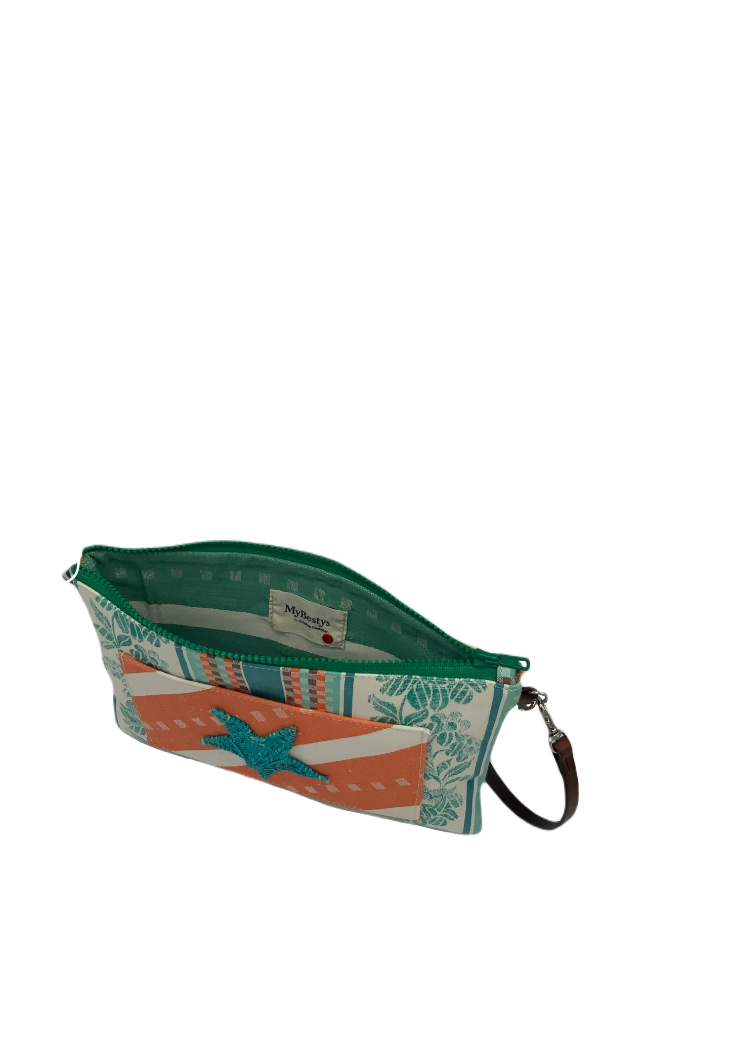 ZIP POUCH M SUMMER STARFISH GREEN