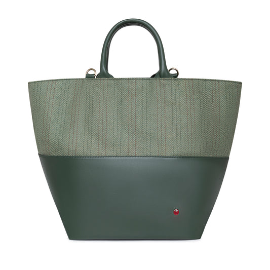 TOTE MEDIUM GREEN TWEED