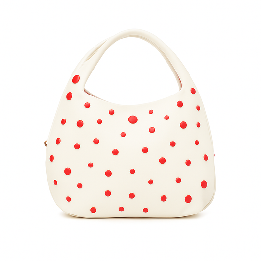 Tokyo leather blanco puntos rojos