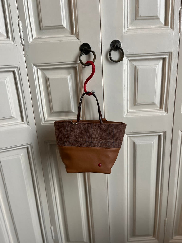 MINI TOTE BROWN TWEED