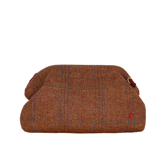 CLUTCH BURGUNDY BROWN