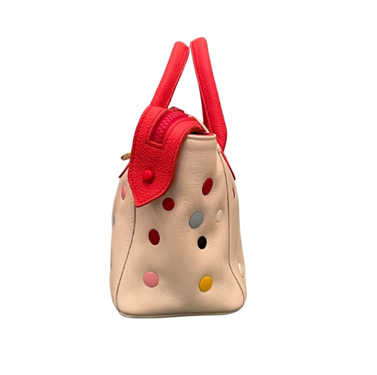 Yayoi Cri mini leather blanco puntos colores