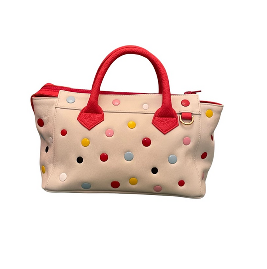 YAYOI CRI MINI LEATHER WHITE-COLOUR DOTS