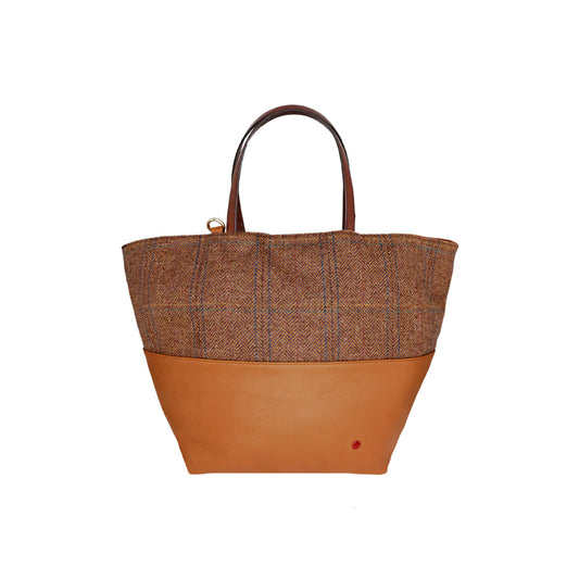 MINI TOTE BROWN TWEED