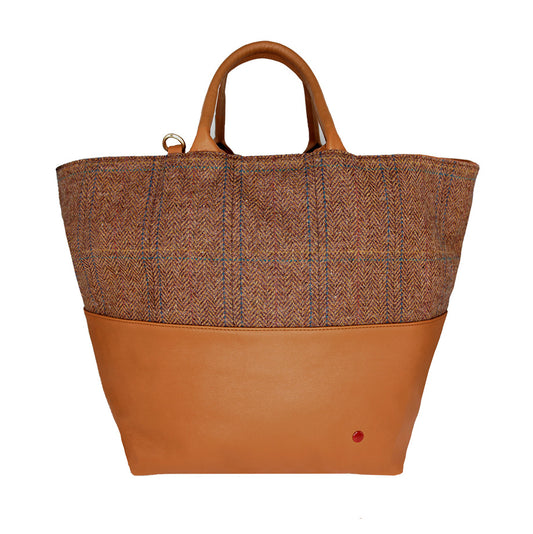 TOTE MEDIUM BROWN TWEED