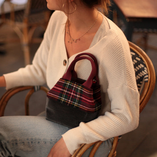 TOTE MINI TARTAN ROJO - GRANATE