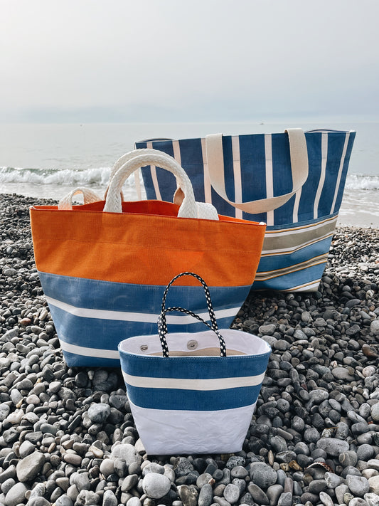 TOTE MEDIUM ORANGE-BLUE