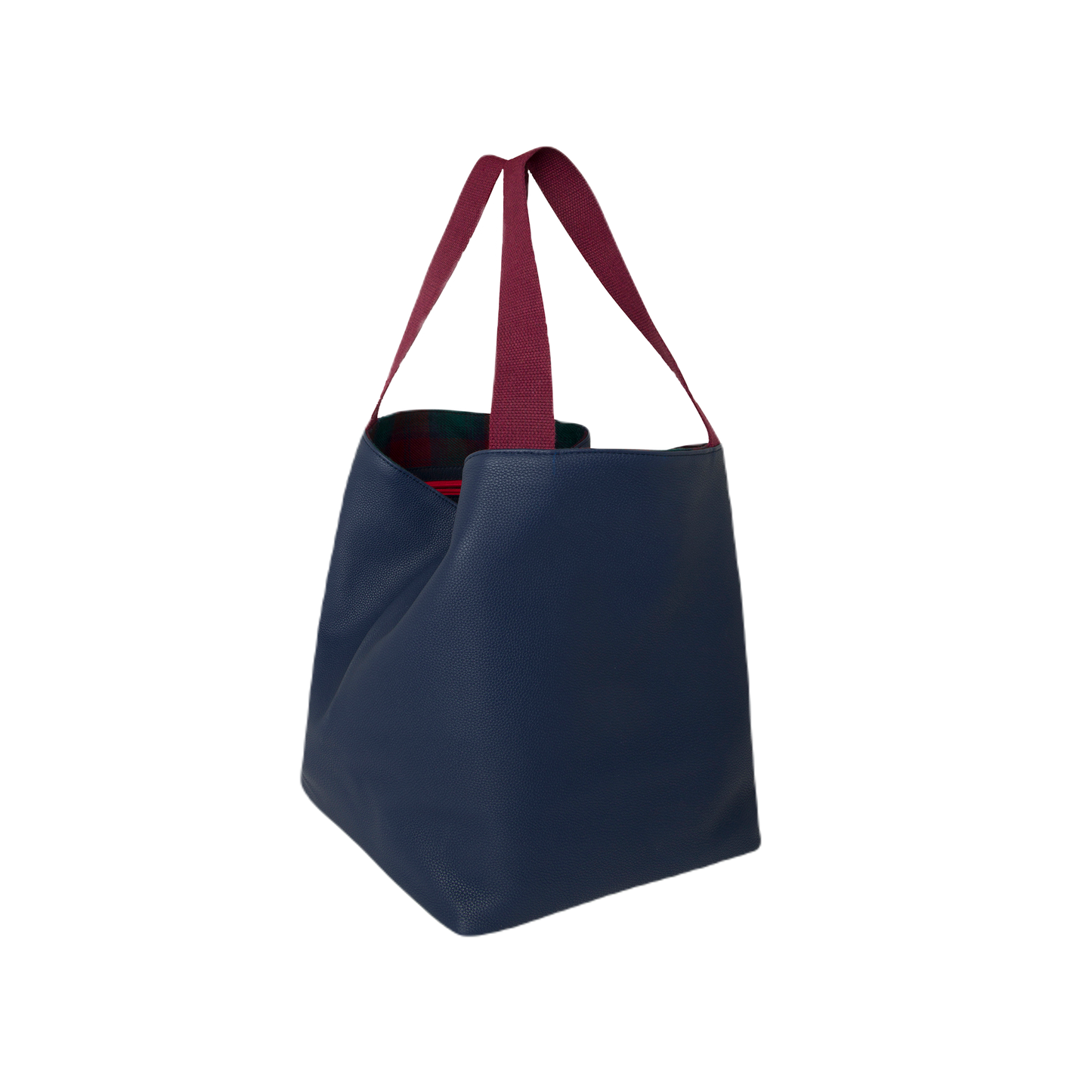 TOTE MEDIUM REVERSIBLE BLUE/ TARTAN